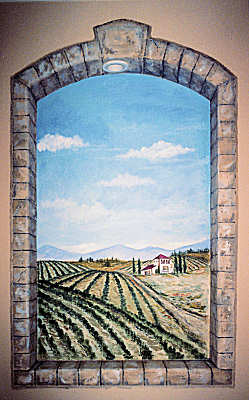 Window with Vineyards